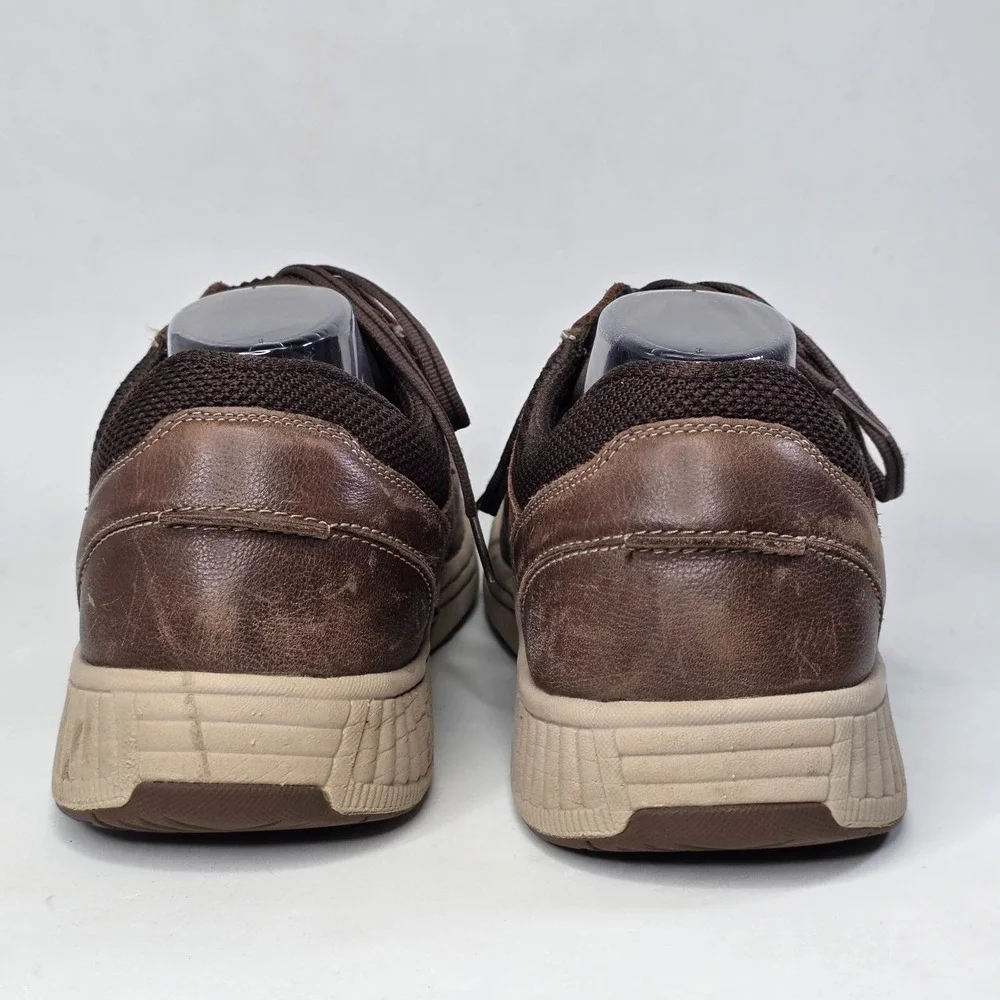 OrthoFeet Leo 428 Men's 12 D Medium Brown Leather Walking Shoes Comfort Casual